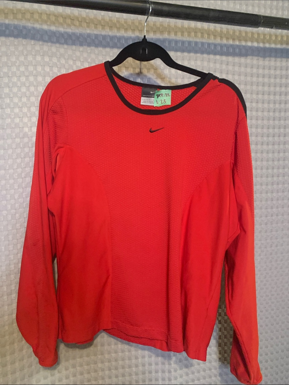 🍄Nike Red Crewneck Sweater with Black Trim